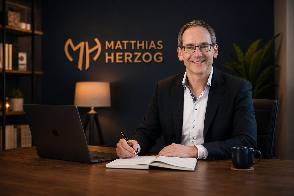 Matthias Herzog im Büro