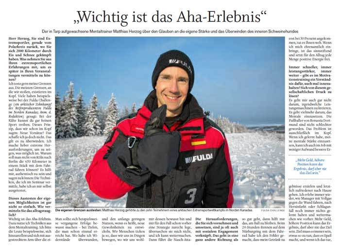 shz: Wichtig ist das Aha-Erlebnis – Interview mit Matthias Herzog