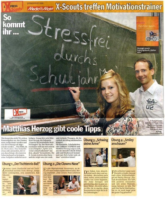 Express: X-Scouts treffen Motivationstrainer – Stressfrei durchs Schuljahr